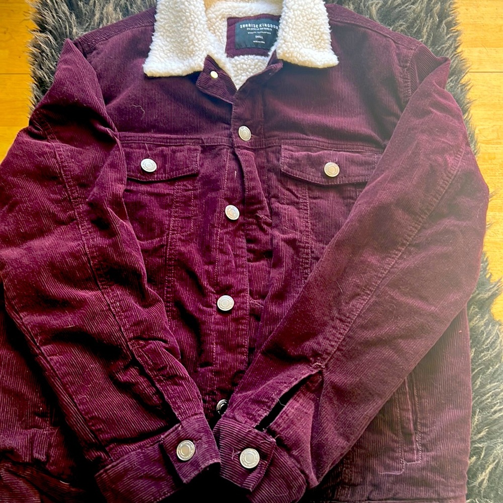 Fur jacket burgundy 🐙